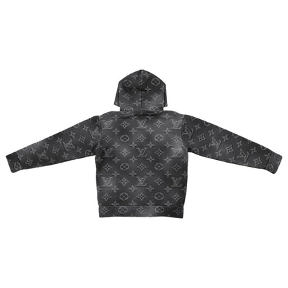 Louis Vuitton Hoodie 3D Monogram Pullover Cotton Logo Gray Black XS — view 2
