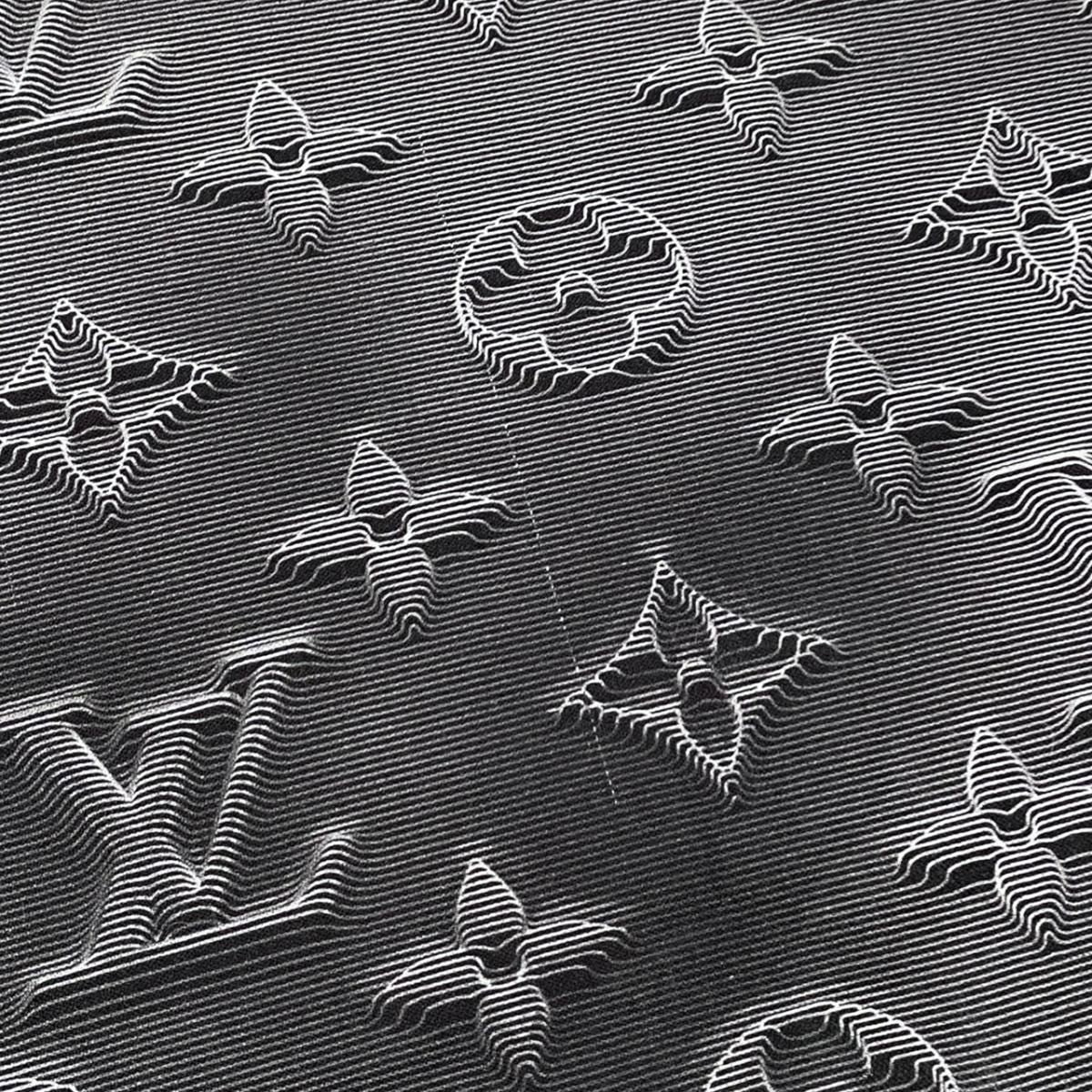 Louis Vuitton Hoodie 3D Monogram Pullover Cotton Logo Gray Black XS — view 7