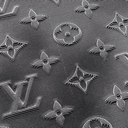 Louis Vuitton Hoodie 3D Monogram Pullover Cotton Logo Gray Black XS — view 7