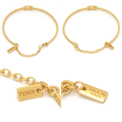 Fendi Baguette Bracelet S Gold Polished Metal — view 3