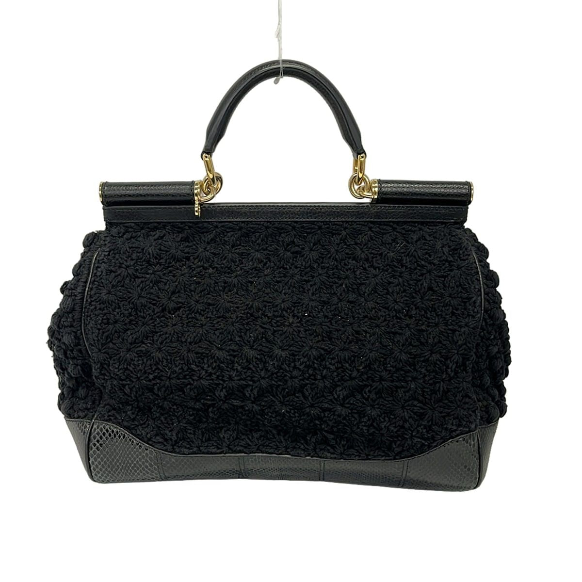Dolce & Gabbana Handbag Sicily Black Cotton Leather — view 3