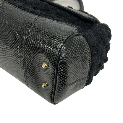 Dolce & Gabbana Handbag Sicily Black Cotton Leather — view 6