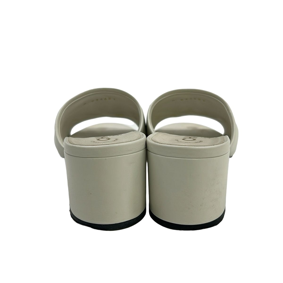 Chanel Mules White Beads CC Logo Leather — view 3