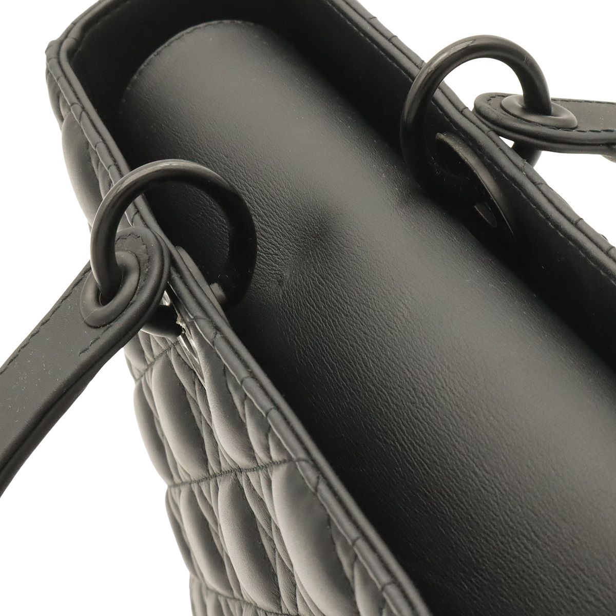 Dior Lady Large Cannage Tote 2-Way Shoulder Bag Black — view 4