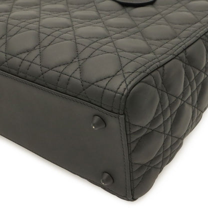 Dior Lady Large Cannage Tote 2-Way Shoulder Bag Black — view 3
