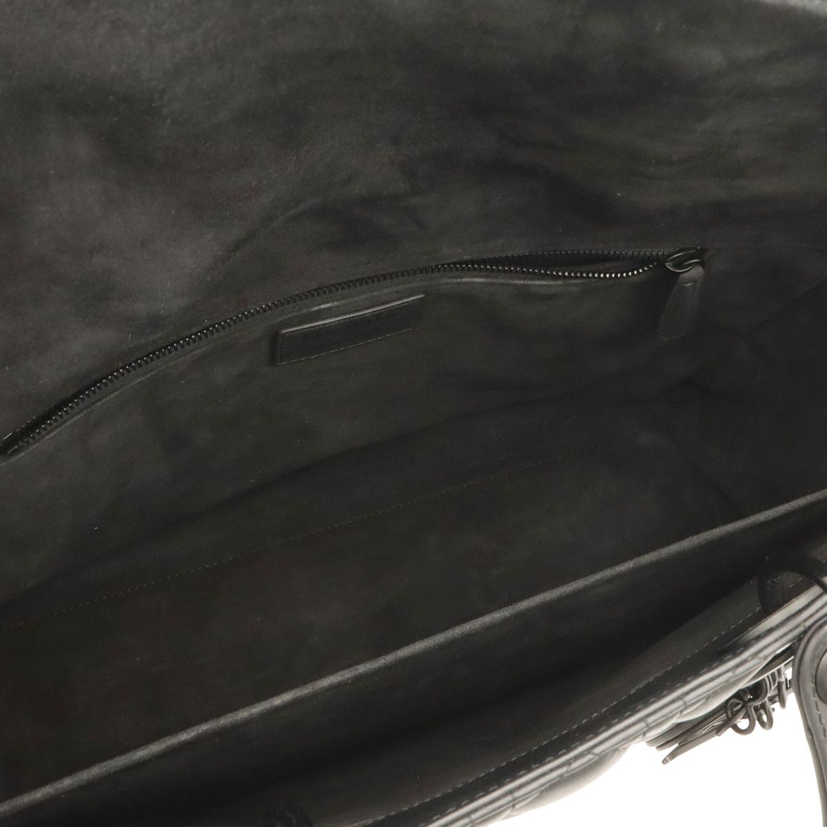 Dior Lady Large Cannage Tote 2-Way Shoulder Bag Black — view 7