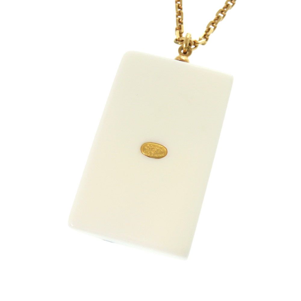 Chanel Flower CC Logo 02P Plastic White Black Necklace — view 5
