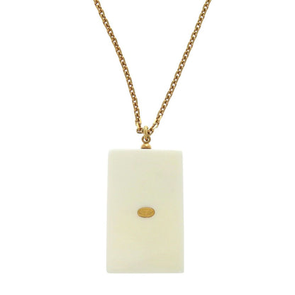 Chanel Flower CC Logo 02P Plastic White Black Necklace — view 4