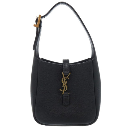 Saint Laurent Micro le Cassette Souple Metal Leather Black Handbag