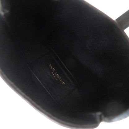 Saint Laurent Micro le Cassette Souple Metal Leather Black Handbag — view 4