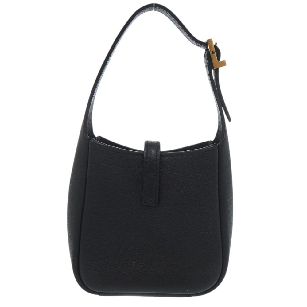 Saint Laurent Micro le Cassette Souple Metal Leather Black Handbag — view 2