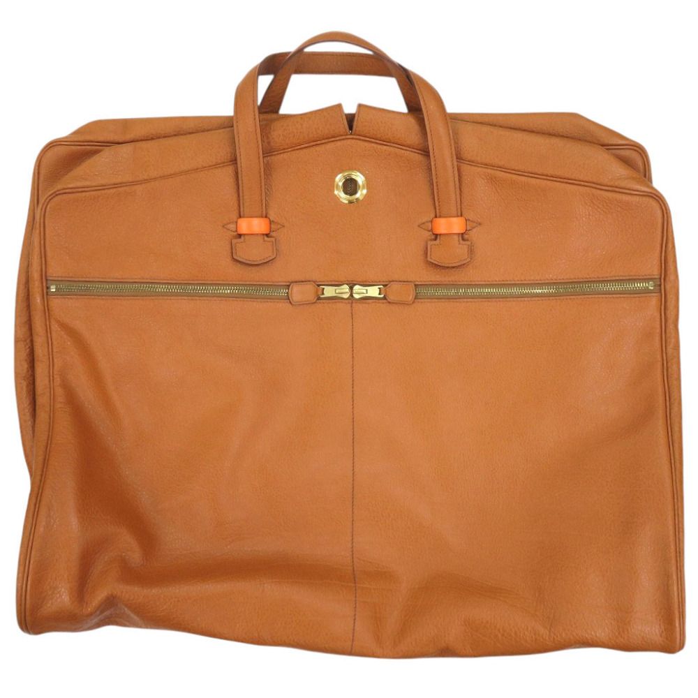 Hermes Gallop Buffalo Brown Gold Garment Bag Case
