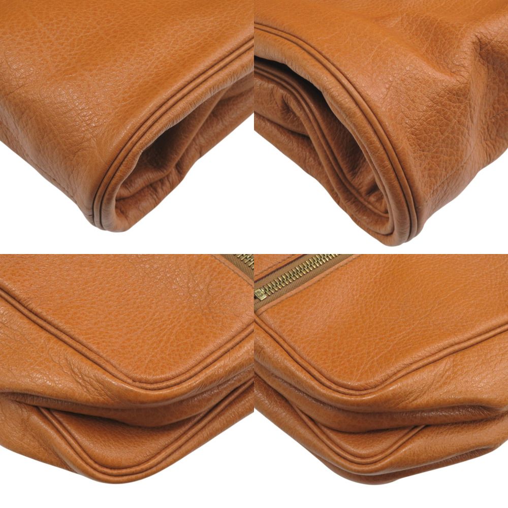 Hermes Gallop Buffalo Brown Gold Garment Bag Case — view 4