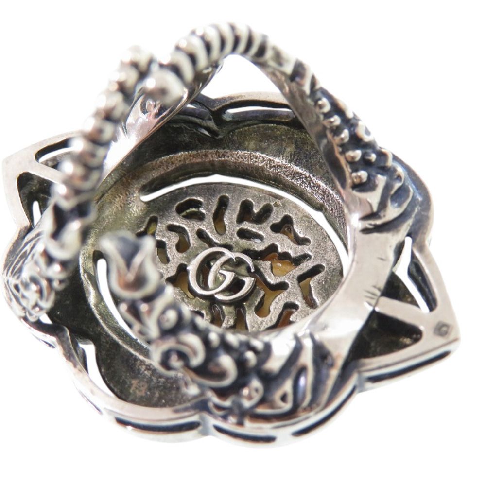 Gucci Volume Ring Velvet Color Stone Metal Black — view 3