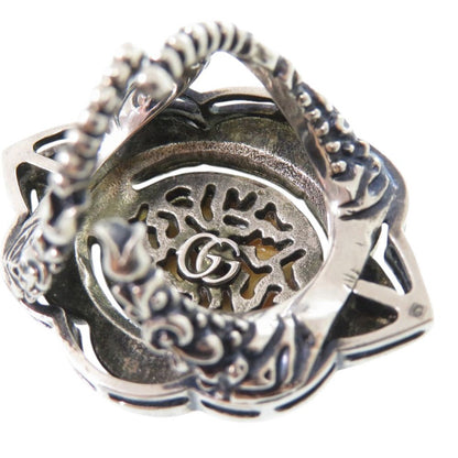 Gucci Volume Ring Velvet Color Stone Metal Black — view 3