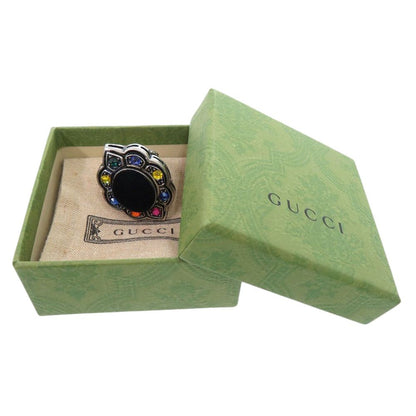 Gucci Volume Ring Velvet Color Stone Metal Black — view 2
