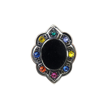Gucci Volume Ring Velvet Color Stone Metal Black