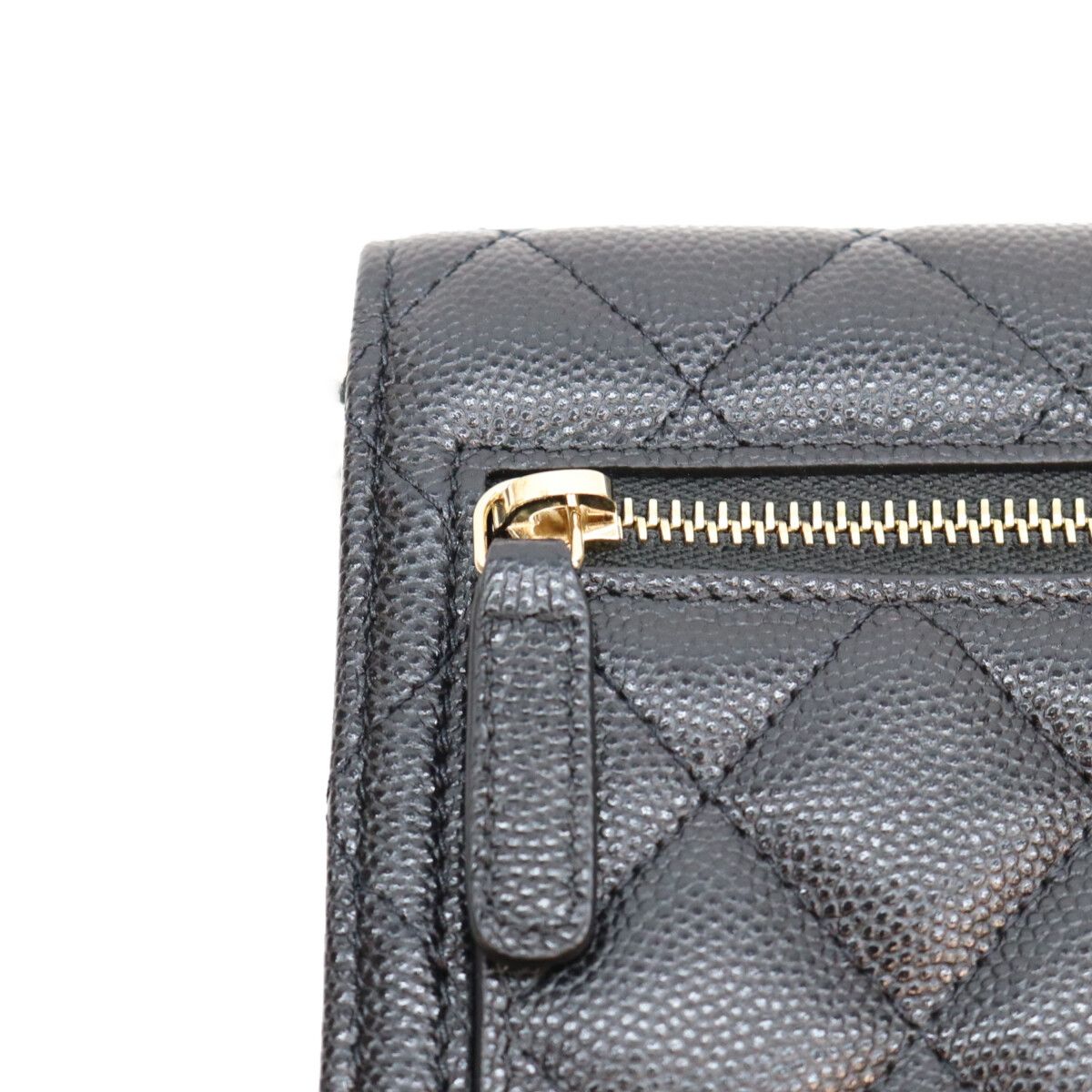 Chanel Black Caviar Mini Chain Wallet Shoulder Bag — view 8