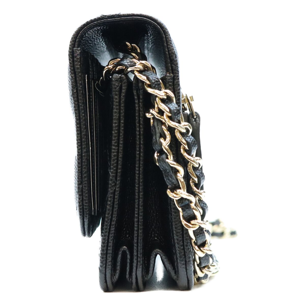 Chanel Black Caviar Mini Chain Wallet Shoulder Bag — view 2