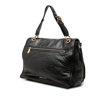 Miu Miu 2-Way Shoulder Bag Black Leather — view 2