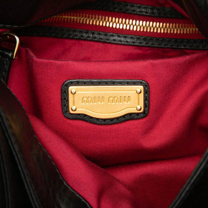Miu Miu 2-Way Shoulder Bag Black Leather — view 5