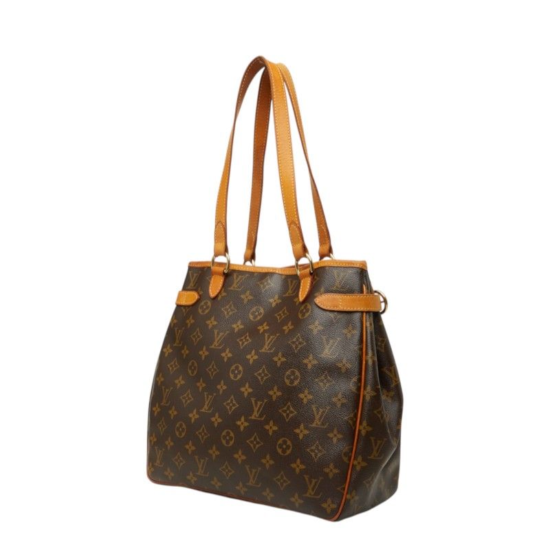 Louis Vuitton Monogram Batignolles Vertical Tote Shoulder Bag Brown Leather — view 2