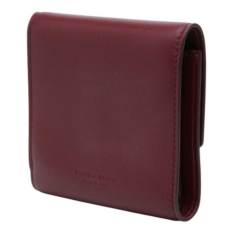 Bottega Veneta Trifold Wallet Bordeaux Gold Leather — view 2
