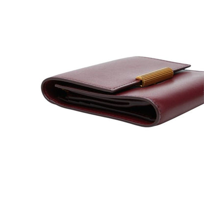 Bottega Veneta Trifold Wallet Bordeaux Gold Leather — view 5