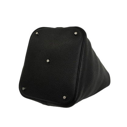 Hermes Picotin Lock GM Taurillon Clemence Tote Bag Black — view 8