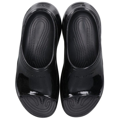 Balenciaga Pool Slide Patent Platform Sandals — view 5