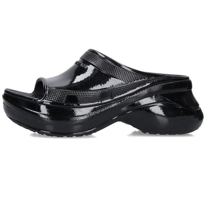 Balenciaga Pool Slide Patent Platform Sandals — view 2