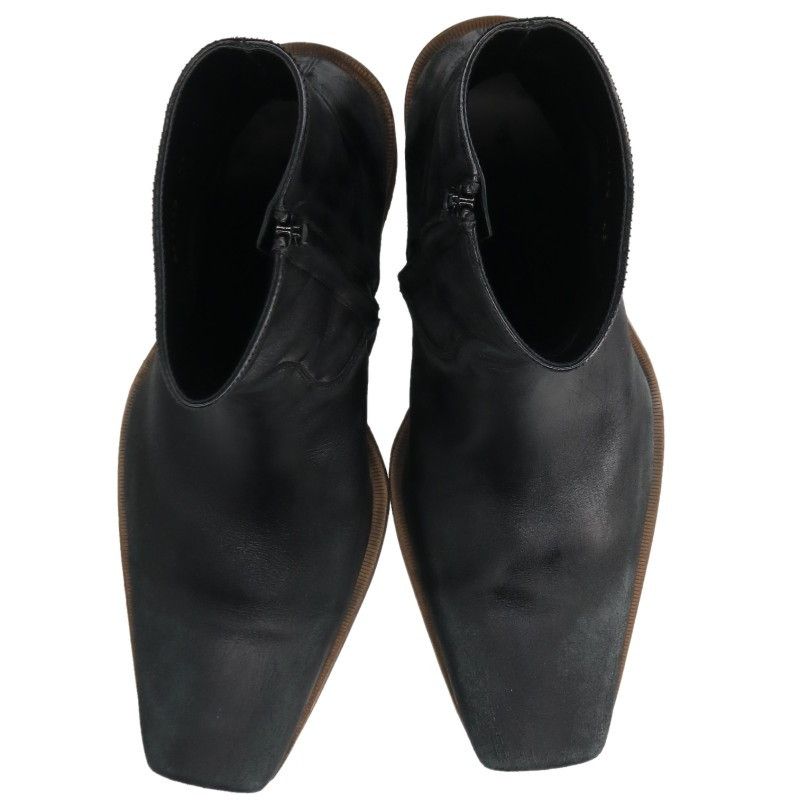 Balenciaga Monsieur Sidezipleather Boots — view 4