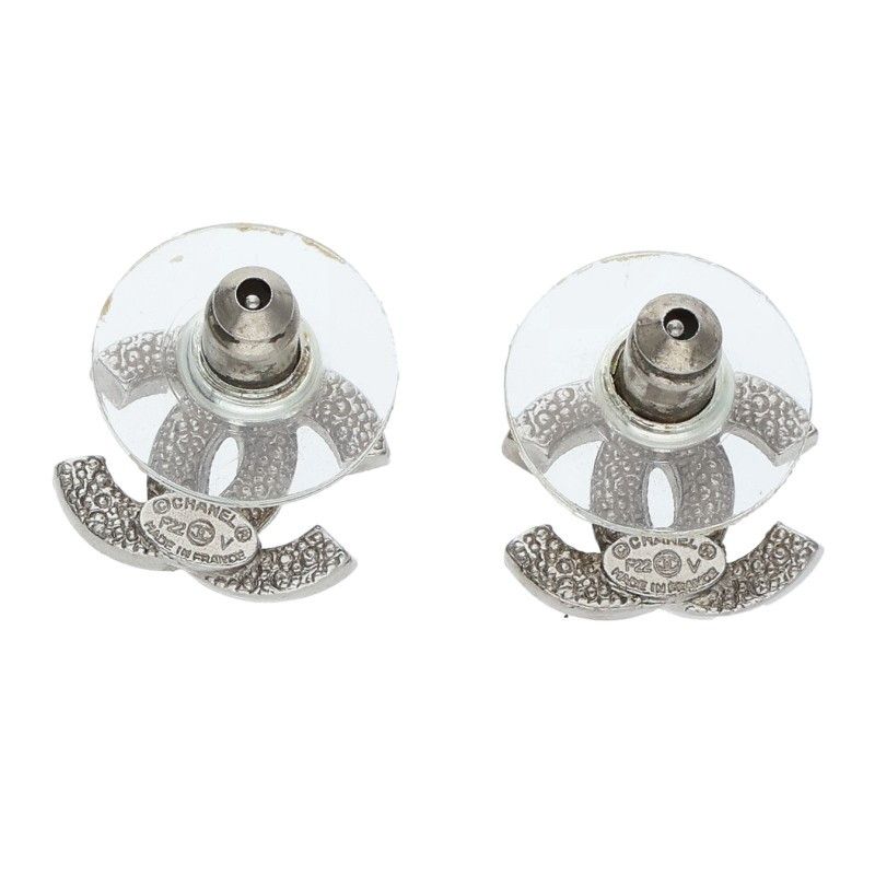 Chanel Rhinestone CC Logo Earrings — view 2