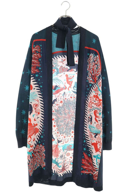 Hermes Silk Long Cardigan with Belt 42
