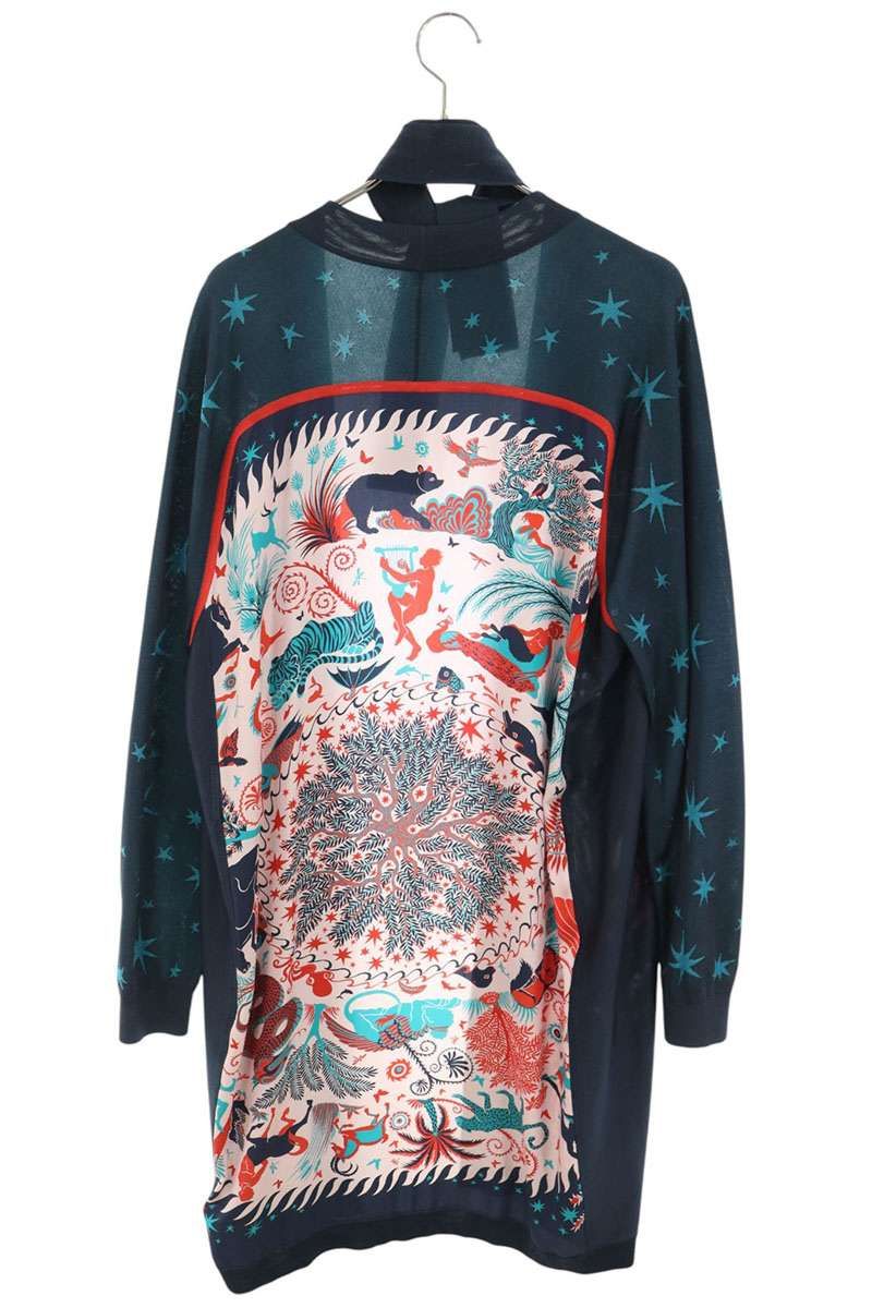 Hermes Silk Long Cardigan with Belt 42 — view 2