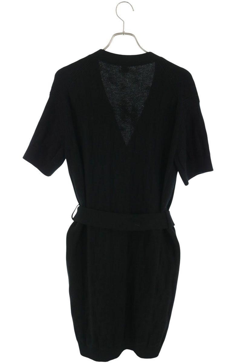 Hermes Belted H Motif Short Sleeve Knit Dress 40 — view 2