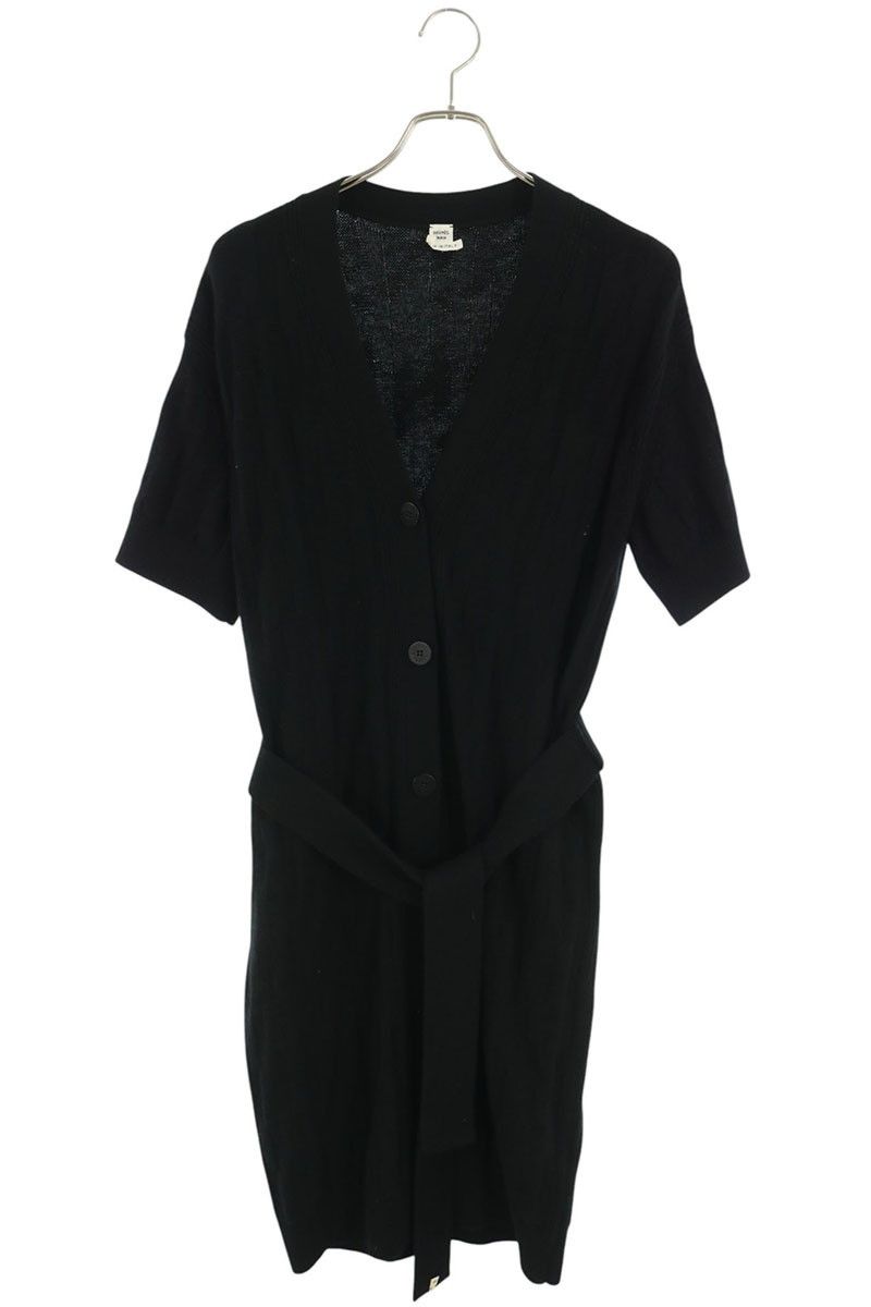 Hermes Belted H Motif Short Sleeve Knit Dress 40
