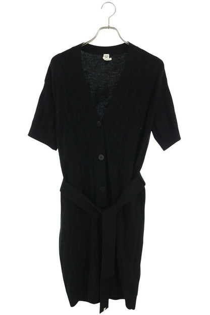 Hermes Belted H Motif Short Sleeve Knit Dress 40