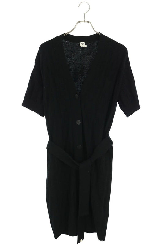 Hermes Belted H Motif Short Sleeve Knit Dress 40