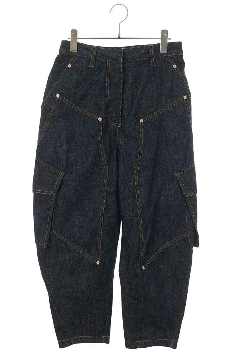 Loewe Wide Leg Rigid Cargo Denim Pants 34