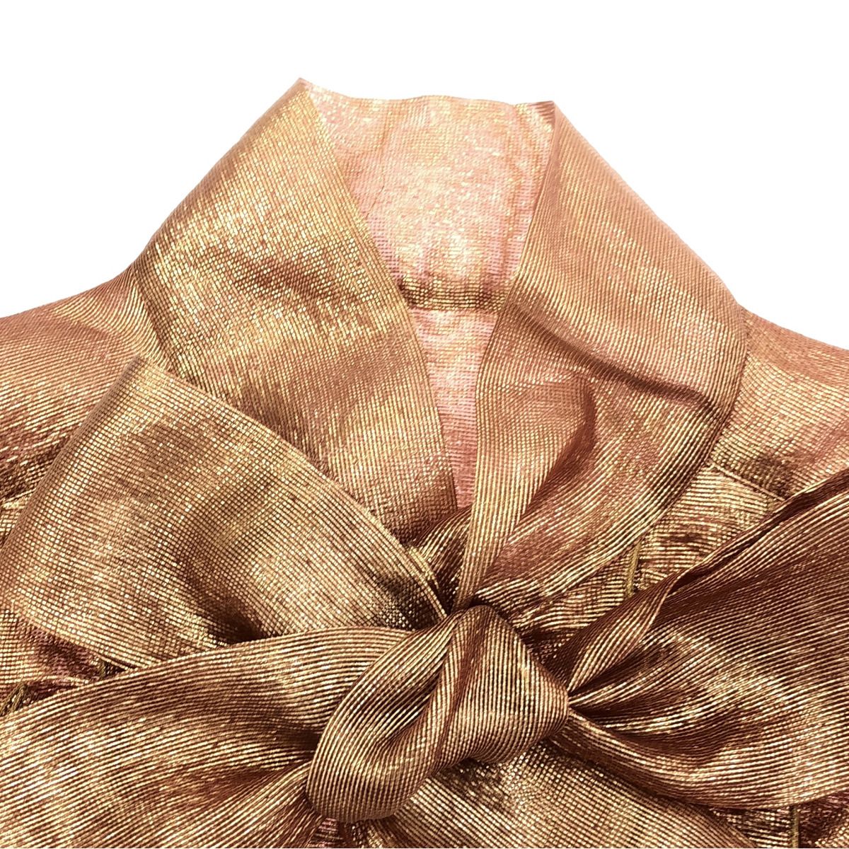 Dolce & Gabbana Shiny Bow Tie Blouse Shirt Pink 38 — view 4