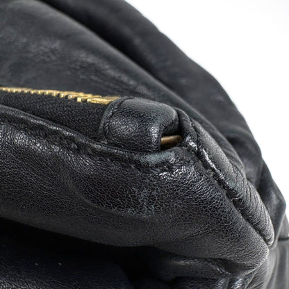 Chanel Tote Bag CC Logo Chain Leather Black — view 6