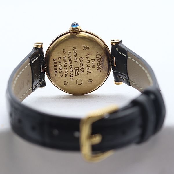Cartier Vermeil Ivory Dial Watch — view 4