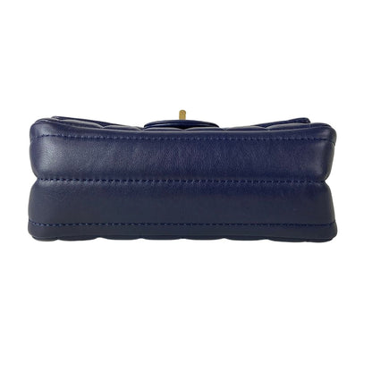Chanel Shoulder Bag 2.55 New Mademoiselle Navy Chain Gold Lambskin — view 5