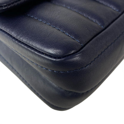 Chanel Shoulder Bag 2.55 New Mademoiselle Navy Chain Gold Lambskin — view 6