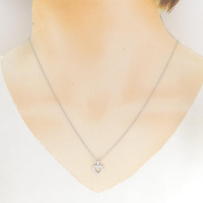 Tiffany & Co Out Line Heart Small Necklace — view 6
