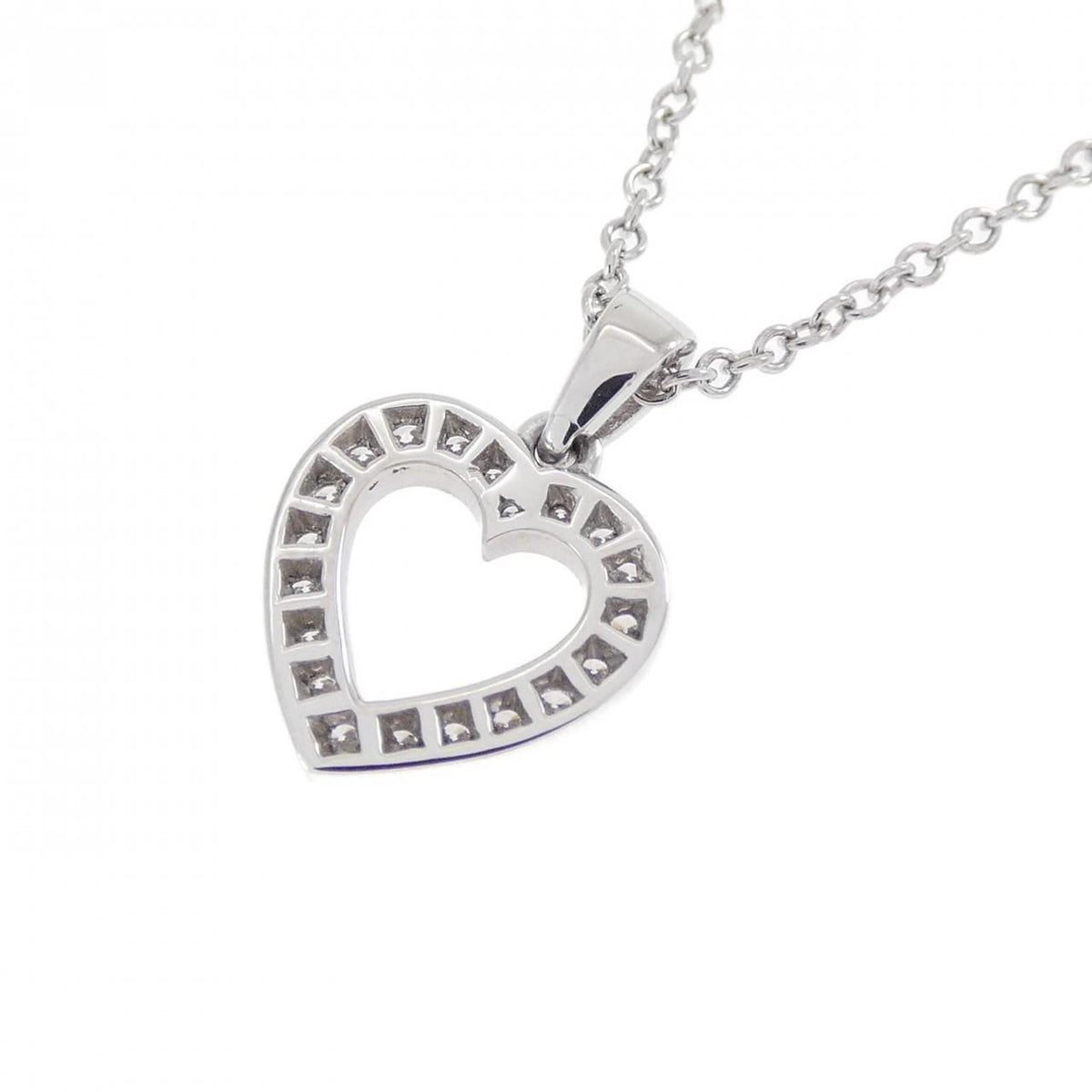 Tiffany & Co Out Line Heart Small Necklace — view 4