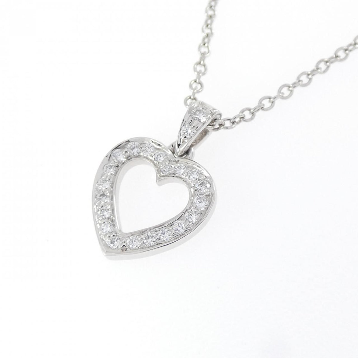 Tiffany & Co Out Line Heart Small Necklace — view 3