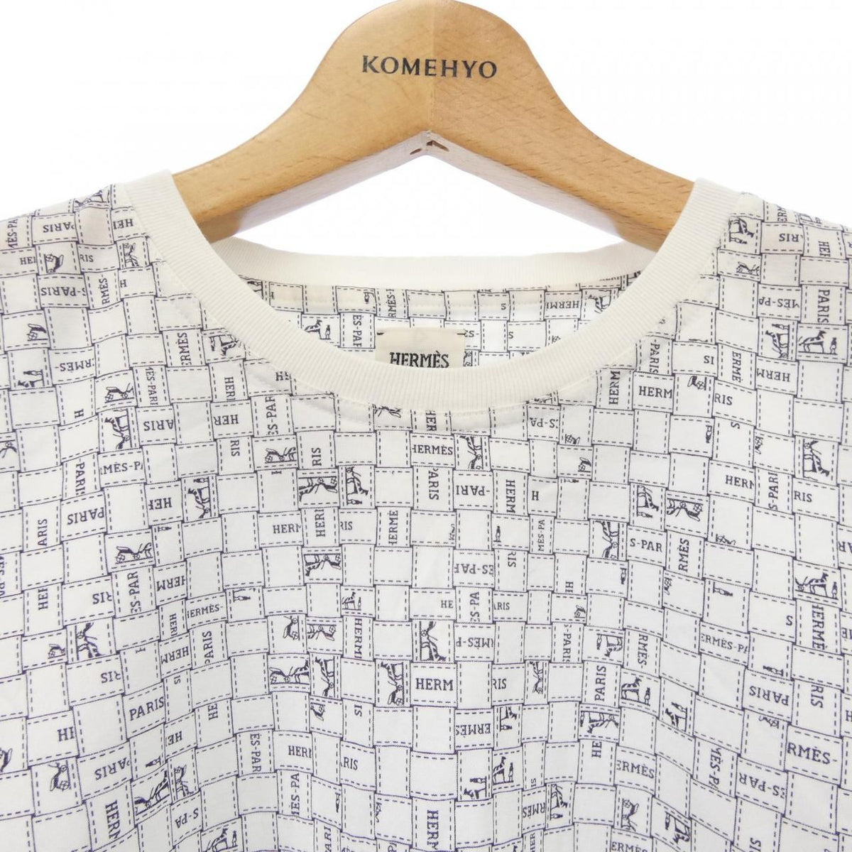 Hermes Bolduc AU Carre Check T-Shirt — view 5