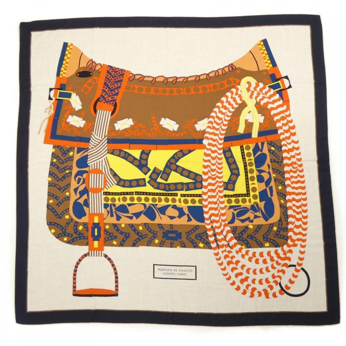 Hermes Montura de Gaucho Carre Geant 140 Shawl Scarf